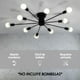 thumbnail image 3 of Lampara de techo estilo industrial hierro forjado minimalista ilios innova  negro con blanco 10 luces, 3 of 8