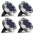 thumbnail image 1 of Luz Solar de Disco para Suelo BTFarm 4 Paquetes 8 LED IP65 Impermeable, 1 of 7