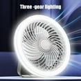 thumbnail image 5 of Vacemry Under $5 USB Rechargeable Ceiling Fan, LED Light Combo Fan, Portable Hanging Fan with Light, Battery Operated Fan for Room Outdoor Use, 5 of 8