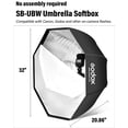 thumbnail image 3 of Kit de reflectores Umbrella Octagon Softbox Godox SB-UBW 32 80 cm, 3 of 7