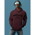 thumbnail image 2 of Brookln Gothic Font Hoodie Men -Image by Shutterstock, Male 4X-Large, 2 of 4