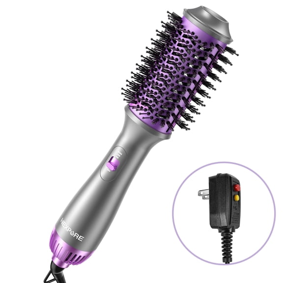 NEXPURE Hair Dryer and Blow Dryer Brush in One, New Upgrade 4 in 1 Hair Dryer Brush with Negative Ion Anti-frizz Ceramic Titanium Barrel