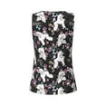 thumbnail image 5 of Xecao Cute Poodle Dog print women's scoop neck, loose-fit workout tank tops for the gym., 5 of 9