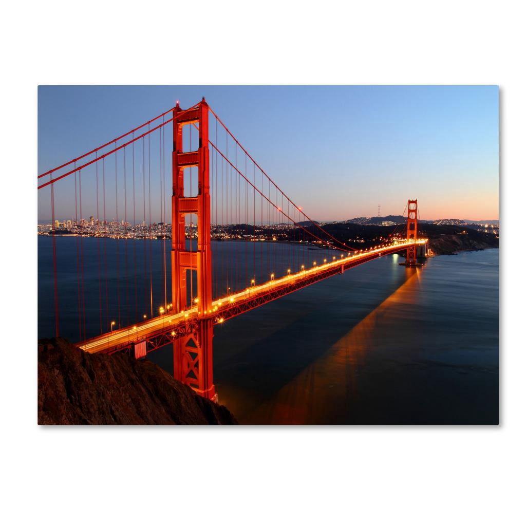 Trademark Fine Art "Golden Gate SF" Canvas Art by Pierre Leclerc