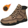 thumbnail image 4 of jsaierl Men's Casual High-top Leather Shoes Warm Short Boots, Trendy Men's Shoes, 4 of 8