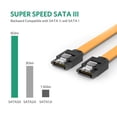 thumbnail image 3 of SATA Cable III SATA Cable III 6Gbps Straight HDD SDD Data Cable with Locking Latch 15 Inch for SATA HDD, SSD, CD Driver, CD Writer - Orange, 3 of 3
