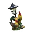 thumbnail image 1 of koolsoo Garden Statue Solar Post Lamp Lawn Ornament for Spring Summer Decor Lifelike Chicken, 1 of 9