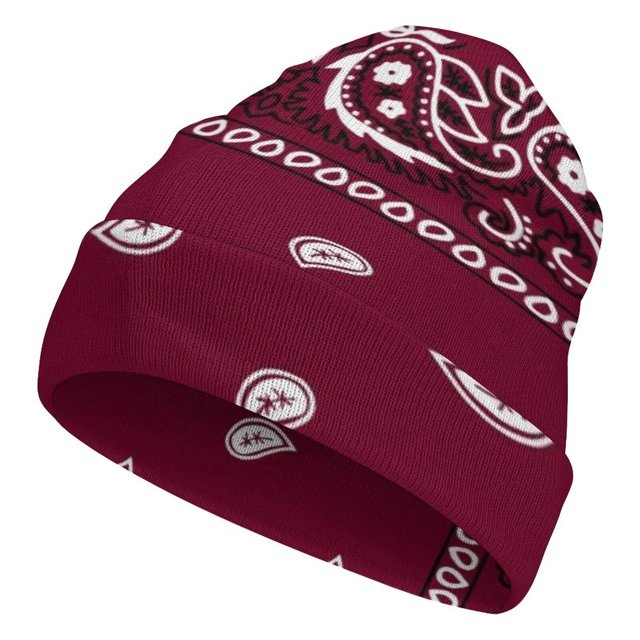 Gorro cálido de punto para fiesta, Bandana con estampado artístico, personalizado, Vintage, Navidad, Halloween, Otoño e Invierno