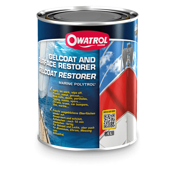 Owatrol Marine Polytrol 34 Oz - Gel Coat for Boat, Gelcoat Marine Restorer, Boat Oxidation Remover, Fiberglass Restorer for Boats, Protective Color Restorer for Marine Surfaces, Plastic & Steel