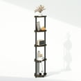 thumbnail image 6 of Furinno Turn-N-Tube 5 Tier Multipurpose Corner Display Rack Shelving Unit, Dark Brown Grain/Black, 6 of 6