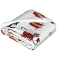 Cauagu Cute Cat And Christmas Gift Pattern Flannel Bed Blankets,Fleece