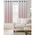 thumbnail image 2 of Moroccan Pink Blackout Curtains, Light Blocking Print Window Curtains, Abstract Geometric Plaid Gradient Thermal Insulated Window Drapes for Living Room Kitchen Cafe 2 Panels, 104"W x 52"L, 2 of 9