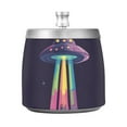 thumbnail image 7 of Yayeee Ashtray with Lid for Cigarette Smokeless Stainless Steel Home Ash Holder, Purple UFO, 7 of 7