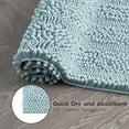 thumbnail image 3 of Laura Ashley – Astor Chenille Bath Mat | 100% Polyester Premium Bathroom Décor Machine Washable TPR Backing Measures 17” x 24” Aqua, 3 of 4