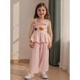 thumbnail image 5 of Jxzom Halloween Toddler Girl Outfits Pumpkin Smocked Spaghetti Strap Tank Top Dress Gingham Plaid Pants Halloween Clothes, 5 of 10