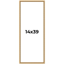 14x39 Frame Beaded Gold Solid Wood Picture Frame | 0.75 Inches Moulding Width | Liscio Oro