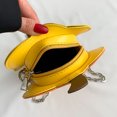 thumbnail image 3 of Bolso de mano de cuero con cremallera para mujer, bolso de ataúd de calabaza, bolsa de dulces de Halloween (amarillo), 3 of 9