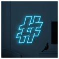 thumbnail image 2 of Letrero De Neón Con Hashtag, Ideal Para Decoración Oficinas Y Estudios, Brillo Ajustable, 38cm, 2 of 3