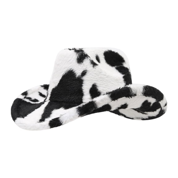 Valora Cowboy Hat Winter Warm Soft Western Style Fashion Headwear For Ladies Outdoor Party Black