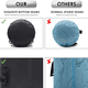 thumbnail image 4 of Bolsa impermeable de PVC Bolsa tipo cubo Bolsa impermeable Bolsa de natación para rafting en la playa Mochila para exteriores: para kayak, playa, rafting, paseos en bote, senderismo, camping y pesca, 4 of 5
