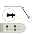 thumbnail image 2 of Rod Desyne  13 by 16" Single Corner Curtain Rod 48"-84" Each Side - Black, 2 of 2