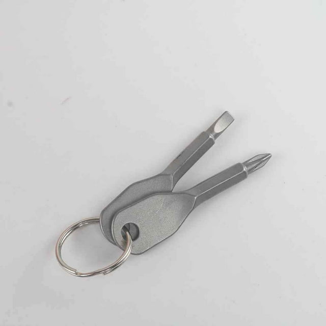 serony Stainless Steel Keychain Flathead Screwdriver and Cross Screwdrivers Key Ring