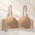 thumbnail image 2 of Kaemgyyd Bras for Women Ribbed Full Coverage Adjustable Strap No Underwire Bra Comfortable Padded Seamless Bralette, 2 of 3