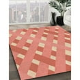 thumbnail image 3 of Ahgly Company Tapis d'Intérieur Rond Lavable en Machine Transitionnel Saumon Rose Clair, 7 Pieds Rond, 3 of 7