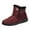 J-Red, variant on Kcodviy Women's Winter Solid Color Snow Boots for Women Slip on Thick Soled and Fleece Winter Snow Boots for Women Protective Snow Boots Slip S Snow Boots for Women on Boots