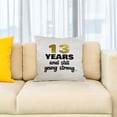 thumbnail image 2 of 3drose, 13 Year Still Going Strong Thirteenth Gift for 13th Wedding Anniversary, 16x16 inch Pillow Case, 2 of 5