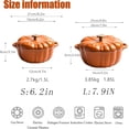 thumbnail image 3 of Pumpkin Dutch Oven Pot, Pumpkin Dutch Oven with Lid, 4QT Enameled Cast Iron Dutch Oven with Non-Stick Interior, Oven Safe Pumpkin Pot for Soups Stews Baking, Halloween Thanksgiving Gift Idea, 3 of 7