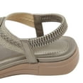 thumbnail image 6 of kamemir Womens Sandals Dressy Closed Toe Sandals for Women Casual Summer Hollow Out Vintage Wedge Sandal Gladiator Flat Sandals(Grey,9), 6 of 6