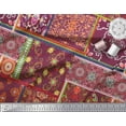 thumbnail image 3 of Soimoi Poly Georgette Fabric Floral & Damask Patchwork Printed Fabric 1 Yard 52 Inch Wide, 3 of 3