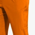 thumbnail image 7 of Fengqque Men's Solid Color Pocket Drawstring Pants Quick Drying Round Neck Doctor Protective Suit Button Short-sleeved Top Yellow 12(XXL), 7 of 7