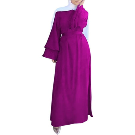 

SIEYIO Ramadan Muslim Dress Abaya Dubai Turkey Islam Clothing Robe Longue for Women