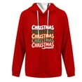 thumbnail image 4 of Yteetum Christmas Hoodies for Women Oversized Crewneck Christmas Print Long Sleeve Knit Pullover Drawstring Hooded Sweatshirts Top Womens Casual Loose Xmas Holiday Print Round Neck Hoodies Fall, 4 of 4