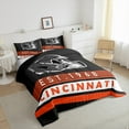 thumbnail image 3 of Erosebridal Cincinnati Comforter Sets Twin Size,orange Stripes Comforters & Duvets,Rugby Helmet Bedding Twin Comforter Set,Stylish Living Room Decoration Reversible，2-Piece, 3 of 8