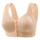 thumbnail image 1 of Puntoco Sujetadores cómodos para mujer, estilo sin aros de acero, estampados, con botones en el medio, transpirables, para uso diario, 1 of 4