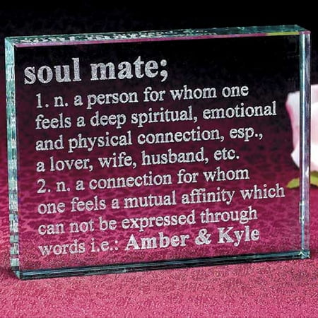 Personalized Soul Mate Glass Block
