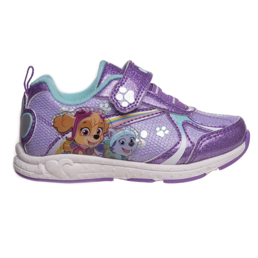 Nickelodeon Paw Patrol Girl Casual Sneakers with Two Red Lights - Purple, Size: 7