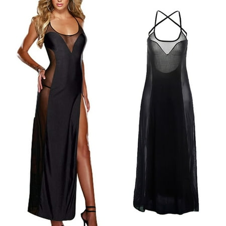 

NECHOLOGY Women s Sexy Lace Size Lingerie Long Skirt Backless Dress Pajamas Underwear Negligee Lingerie Long Underwear Black Medium