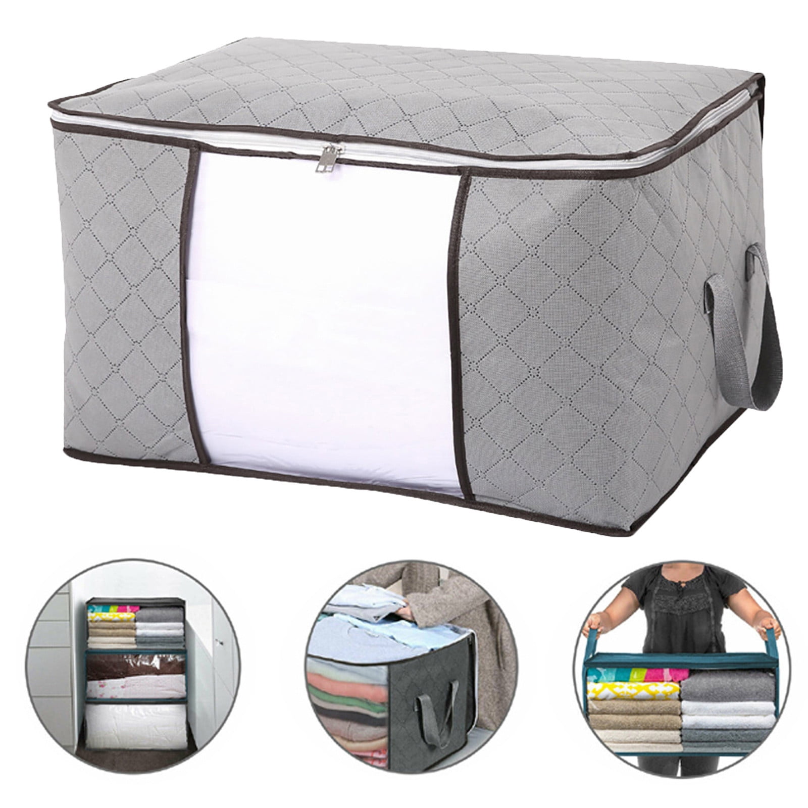 Foldable Storage Bag Clothes Blanket Quilt Closet Organizer Box Pouch Waterp HK 