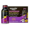 Equate Extra Strength Energy Dietary Supplement, Caffeine 230mg, Grape Flavor, 6 Pack