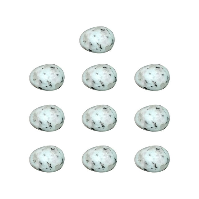 UsTZtai 20mm Crystal Mini Agate Easter Eggs 10PC, Polished Natural Stone for Spring Decor Gift, Bird Egg Ornament Collection