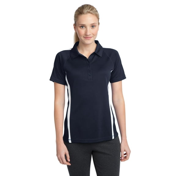 Sport-Tek Women’S Posicharge Micro-Mesh Colorblock Polo. Lst685.
