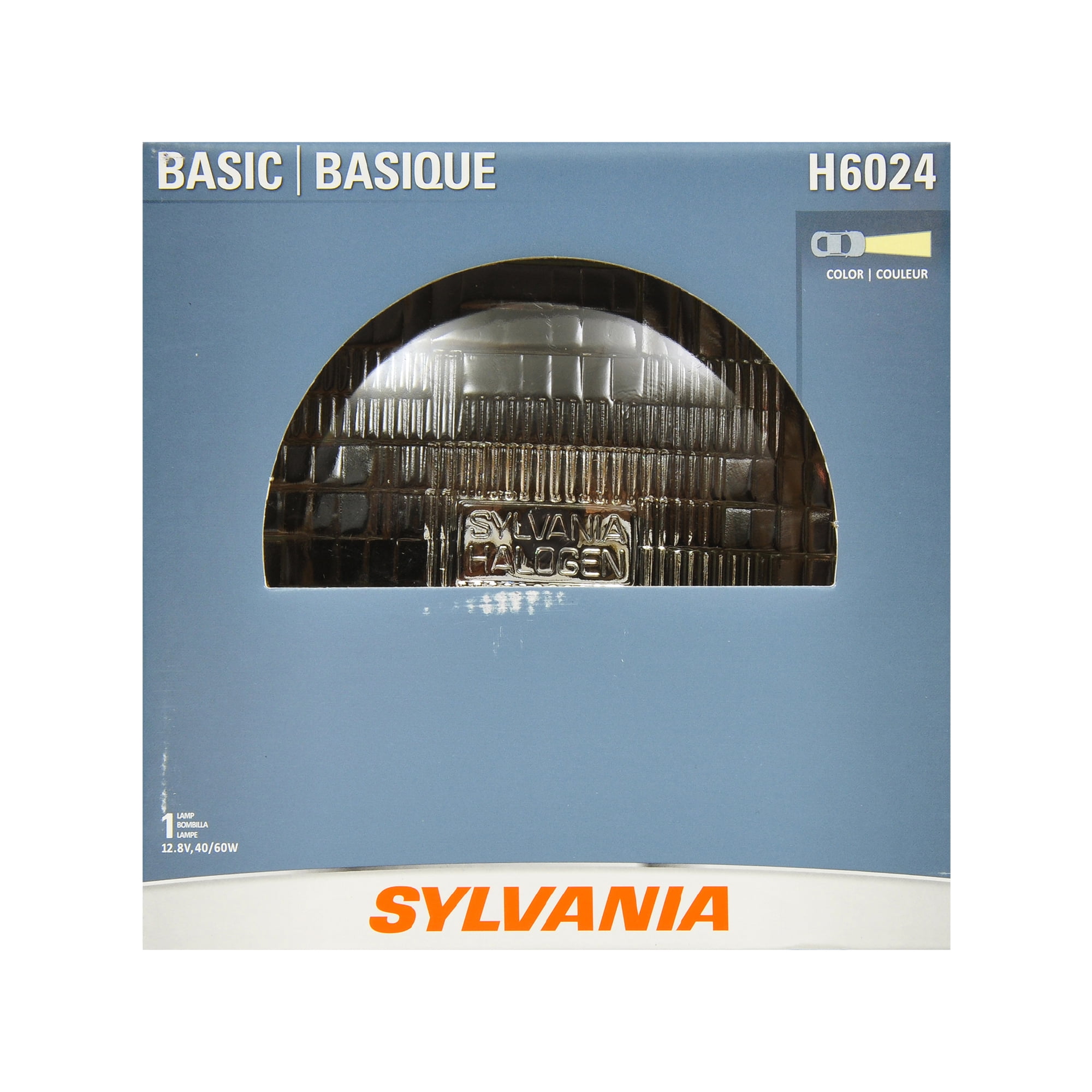 Sylvania H6024 Basic Halogen Sealed Beam Headlight, Contains 1 Bulb