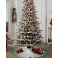 thumbnail image 4 of Hunter Green White Ombre Christmas Tree Skirt 36 Inches Large Christmas Skirt Tree, Modern Abstract Gradient Color Art Tree Skirt Christmas Decorations for Fireplace Party Holidays Indoor Outdoor, 4 of 7