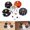 C, variant on Set of 6 Hand-Painted Artificial Pumpkins – Black, White, and Orange Fall Decor with Dots and Stripes for Halloween and Thanksgiving