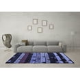 thumbnail image 3 of Ahgly Company Indoor Square Oriental Blue Modern Area Rugs, 3' Square, 3 of 4