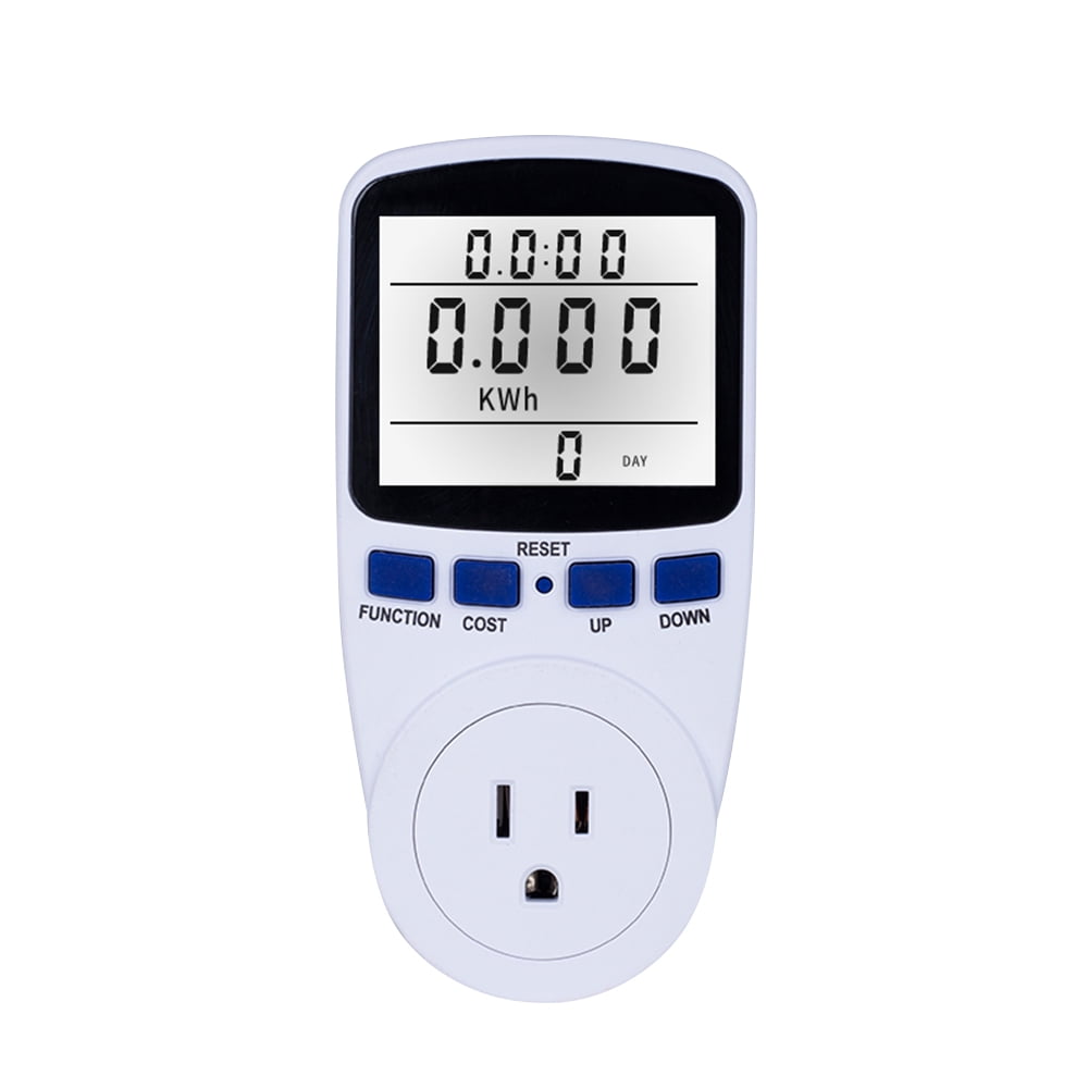 Power Meter Energy Monitor Electricity Monitor Digital Power Meter Socket EU/US/UK Plug Energy Meter Current Voltage Watt Electricity Cost Measuring Monitor Power Analyzer Electronic Outlet Socket